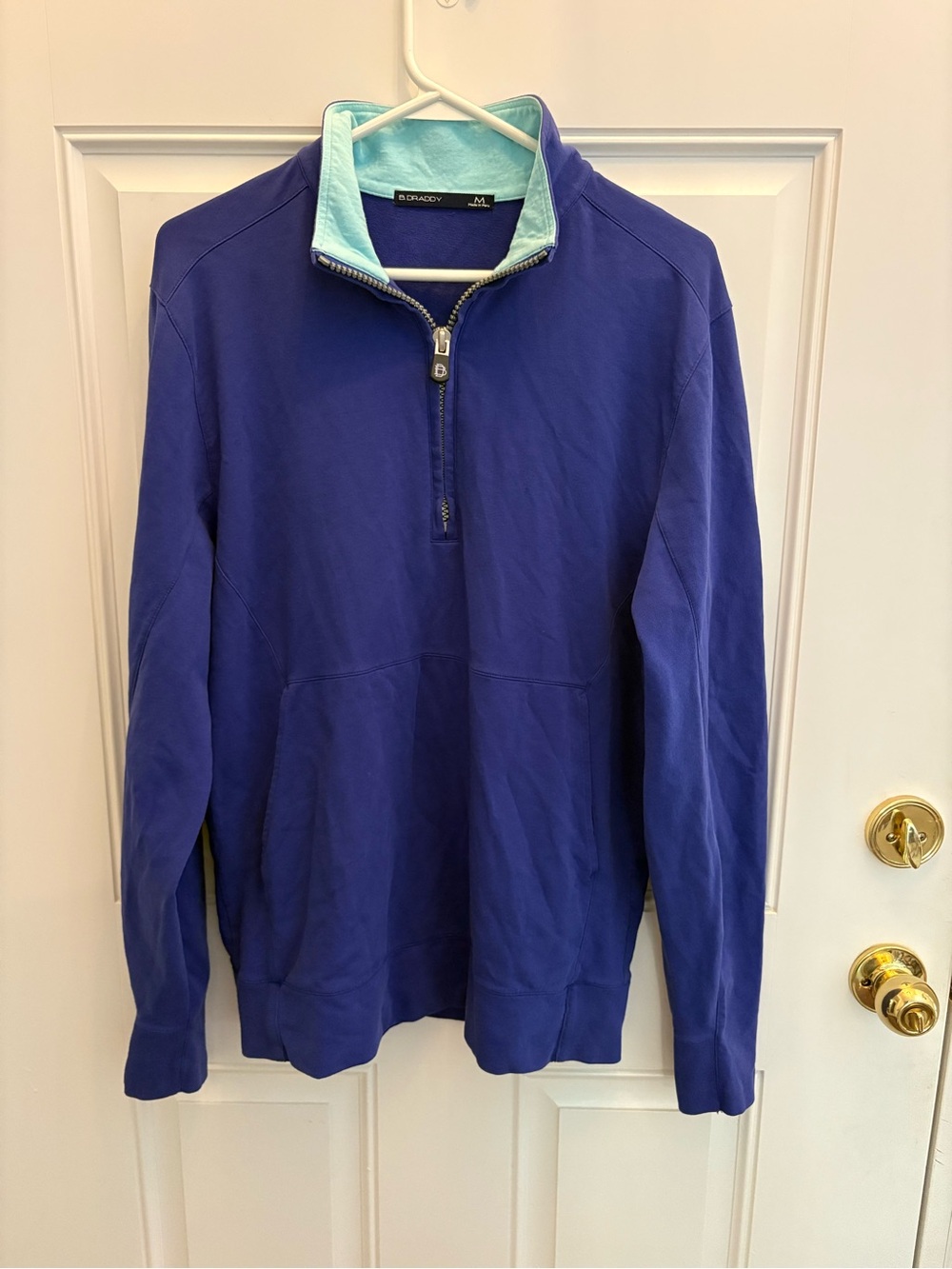 B. Draddy Half-Zip Pullover Sweater in Royal Blue